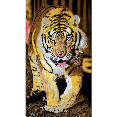 Toalha de Praia PanoSul Veludo Tigre Estampado 75cmx1,40m Marrom - Pano sul Menor preço em Toalha de Praia PanoSul Veludo Tigre Estampado 75cmx1,40m Marrom - Pano sul
