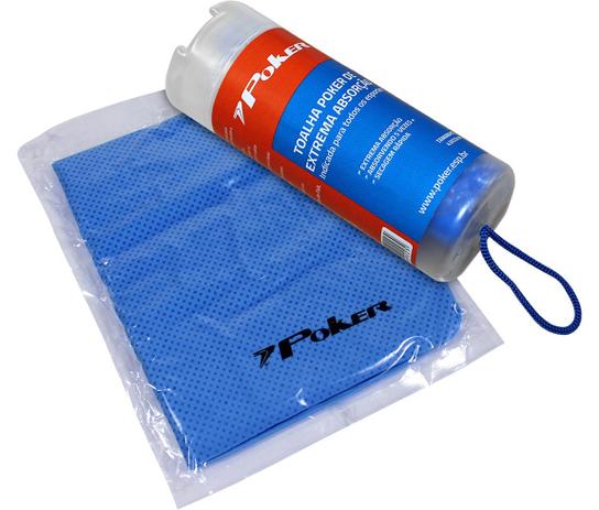 Toalha Esportiva PVA Alta Absorcao - AZUL - M - Poker Menor preço em Toalha Esportiva PVA Alta Absorcao - AZUL - M - Poker