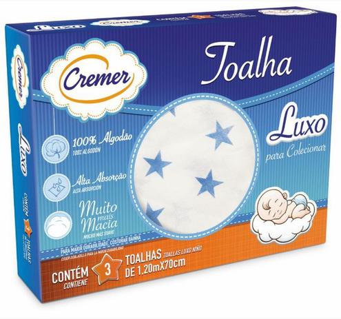 Toalha Fralda de Pano Luxo Estampa Menino Cremer 3und Menor preço em Toalha Fralda de Pano Luxo Estampa Menino Cremer 3und