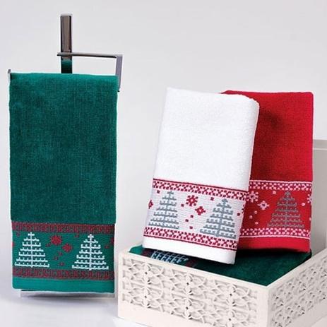 Toalha Social Bouton Veludo Barra Jacquard Arvores 30x50cm 3 Peças Menor preço em Toalha Social Bouton Veludo Barra Jacquard Arvores 30x50cm 3 Peças