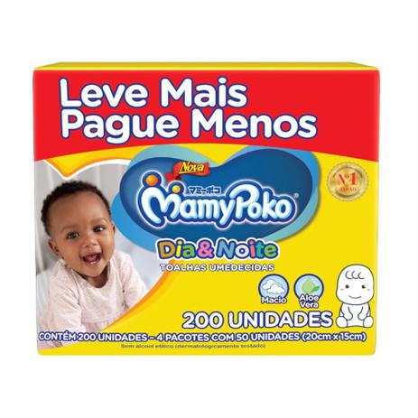 Toalhas Umedecidas MamyPoko Dia e Noite 200 Unidades Menor preço em Toalhas Umedecidas MamyPoko Dia e Noite 200 Unidades
