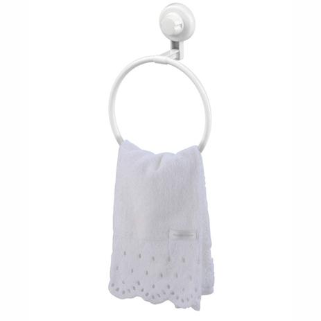 Toalheiro Argola Suporte Porta Toalha De Parede fIixação Por Ventosa - ABS Branco - Future Menor preço em Toalheiro Argola Suporte Porta Toalha De Parede fIixação Por Ventosa - ABS Branco - Future