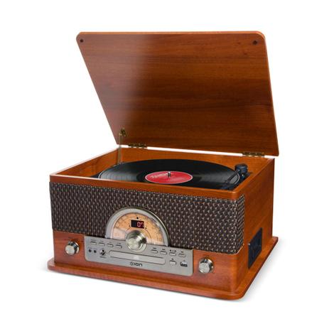 Toca-Discos Vinil ION Retrô c/ 7 formas de reprodução de áudio e conversão digital Menor preço em Toca-Discos Vinil ION Retrô c/ 7 formas de reprodução de áudio e conversão digital