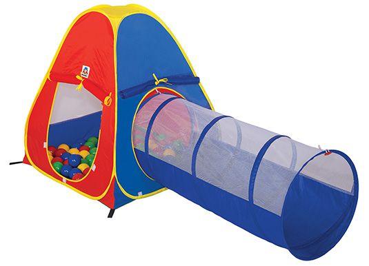 Toca infantil com bolinhas e túnel 2 em 1 - braskit Menor preço em Toca infantil com bolinhas e túnel 2 em 1 - braskit