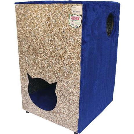 Toca Para Gatos Ecológica 2 Andares Azul - Recriar Menor preço em Toca Para Gatos Ecológica 2 Andares Azul - Recriar