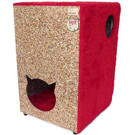 Toca Para Gatos Ecológica 2 Andares Vermelho - Recriar Menor preço em Toca Para Gatos Ecológica 2 Andares Vermelho - Recriar