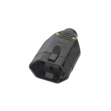 Tomada 2P+T 10A 250V Junção Fêmea Preto Sobrepor 2146 - FAME Menor preço em Tomada 2P+T 10A 250V Junção Fêmea Preto Sobrepor 2146 - FAME