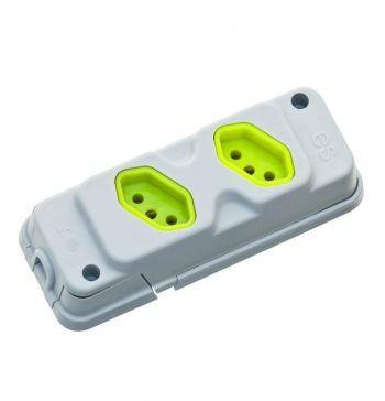 Tomada Barra Dupla 2P+T 10A 20A 250V Cinza TPA-2 - ES Menor preço em Tomada Barra Dupla 2P+T 10A 20A 250V Cinza TPA-2 - ES