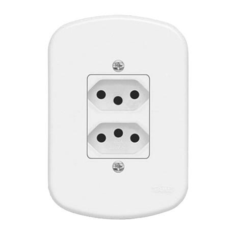 Tomada Dupla 4x2 10A Branca Blanc Fame Menor preço em Tomada Dupla 4x2 10A Branca Blanc Fame