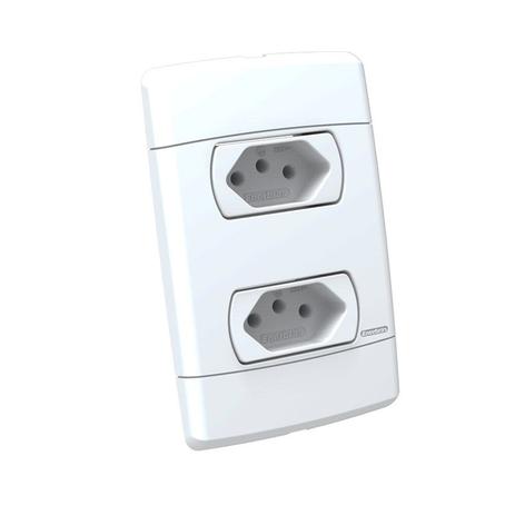 Tomada Dupla 4x2 10A Branca Neo Sottile Enerbras Menor preço em Tomada Dupla 4x2 10A Branca Neo Sottile Enerbras
