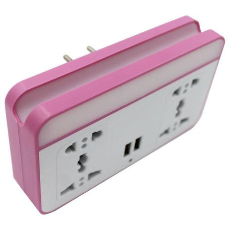 Tomada Dupla Benjamin Adaptador Universal Com Led Cabo Usb R - Bl3306 Menor preço em Tomada Dupla Benjamin Adaptador Universal Com Led Cabo Usb R - Bl3306