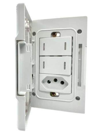 Tomada Externa A Prova de Água 10a + Interruptor Duplo Embutir 4x2 - Kalop Menor preço em Tomada Externa A Prova de Água 10a + Interruptor Duplo Embutir 4x2 - Kalop