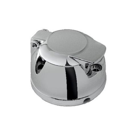 Tomada fêmea 7 polos cromada (aluminio) - Engatcar Menor preço em Tomada fêmea 7 polos cromada (aluminio) - Engatcar