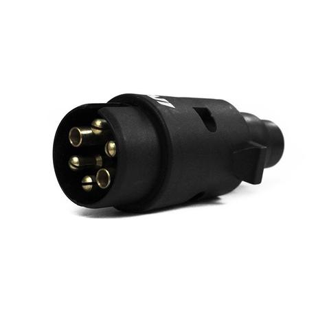 Tomada Macho para Engate de Reboque 6 Polos Plástico Preto - Dni Menor preço em Tomada Macho para Engate de Reboque 6 Polos Plástico Preto - Dni