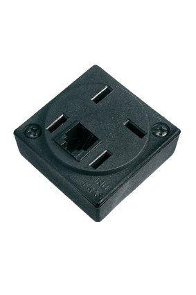 Tomada Modular Telefone 1 Jack RJ11 - Preto - Emave Menor preço em Tomada Modular Telefone 1 Jack RJ11 - Preto - Emave
