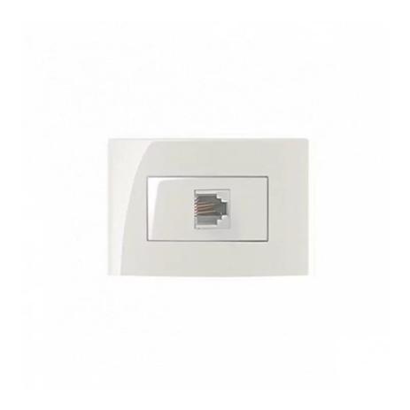 Tomada RJ11 4 fios para Móvel Branca Sleek Margirius - Mar girius Menor preço em Tomada RJ11 4 fios para Móvel Branca Sleek Margirius - Mar girius