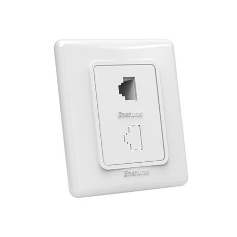 Tomada RJ45 2 Módulos Branca Linha E SX Enerbras Menor preço em Tomada RJ45 2 Módulos Branca Linha E SX Enerbras
