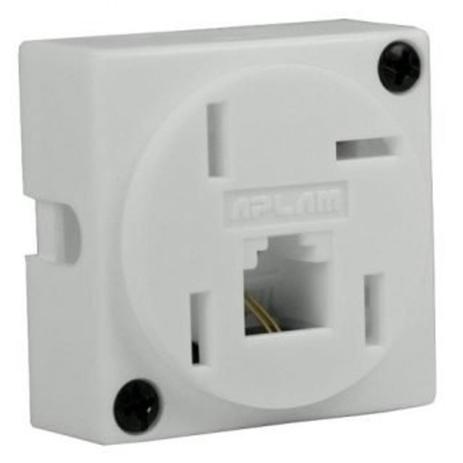 Tomada Telefone Rj-11 Modular 2-vias 1-linha 10-peças Branca - Aplam Menor preço em Tomada Telefone Rj-11 Modular 2-vias 1-linha 10-peças Branca - Aplam