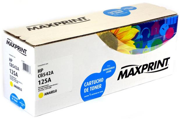 Toner compatível HP 125A Amarelo - CB542A - Maxprint 569782 Menor preço em Toner compatível HP 125A Amarelo - CB542A - Maxprint 569782