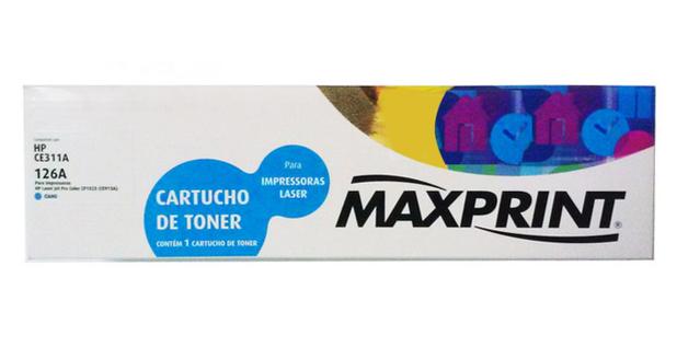 Toner compatível HP 126A Ciano - CE311A - Para M175NW/M175A/M176N/M275NW /M177FW - Maxprint CP1025 Menor preço em Toner compatível HP 126A Ciano - CE311A - Para M175NW/M175A/M176N/M275NW /M177FW - Maxprint CP1025