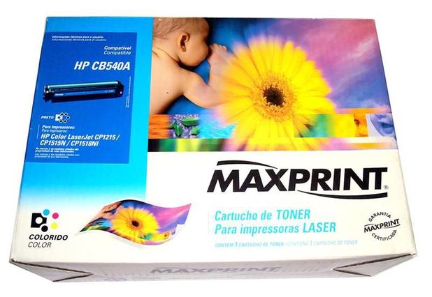 Toner Compatível hp Cb540a Maxprint Menor preço em Toner Compatível hp Cb540a Maxprint