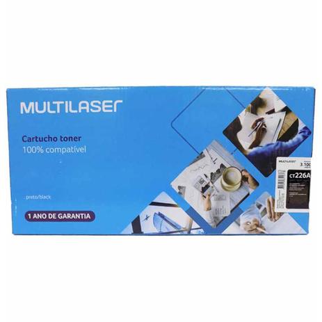 Toner compativel hp cf226a preto / un / multilaser Menor preço em Toner compativel hp cf226a preto / un / multilaser