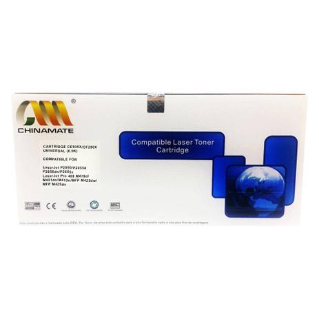 Toner Compatível HP Chinamate Preto CE505X - CF280X Menor preço em Toner Compatível HP Chinamate Preto CE505X - CF280X