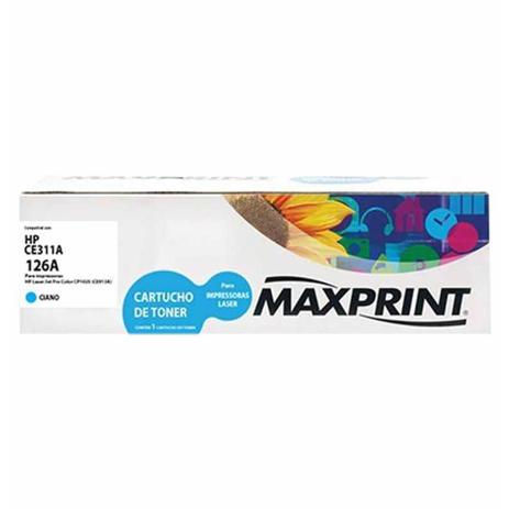 Toner compativel hp laserjet ce311a azul (126a) / un / maxprint Menor preço em Toner compativel hp laserjet ce311a azul (126a) / un / maxprint