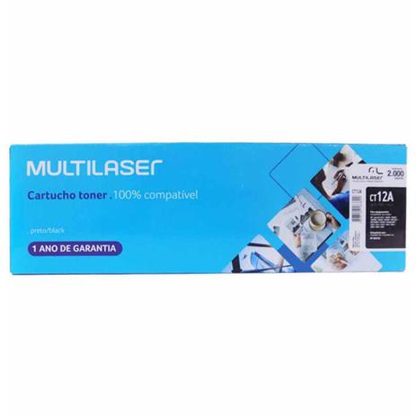 Toner compativel hp laserjet q2612a 1010/1015 (ct12a) / un / multilaser Menor preço em Toner compativel hp laserjet q2612a 1010/1015 (ct12a) / un / multilaser