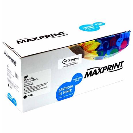 Toner compativel hp laserjet universal preto(49a/53a) / un / maxprint Menor preço em Toner compativel hp laserjet universal preto(49a/53a) / un / maxprint