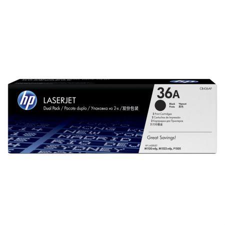 Toner HP (36A) CB436AE - preto com 2 unidades 2000 páginas - serie P1505 Menor preço em Toner HP (36A) CB436AE - preto com 2 unidades 2000 páginas - serie P1505