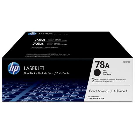 Menor preço em Toner HP 78A Pacote Duplo Preto - CE278AE