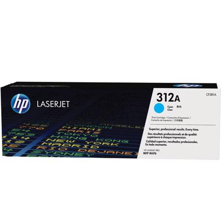 Toner hp cf381a hp 312a ciano laserjet m476nw m476dw Menor preço em Toner hp cf381a hp 312a ciano laserjet m476nw m476dw