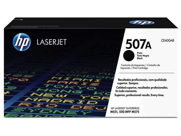 Toner HP Laserjet Color CE400AB HP 507A Preto para impressoras M551DN M551N M575F Menor preço em Toner HP Laserjet Color CE400AB HP 507A Preto para impressoras M551DN M551N M575F