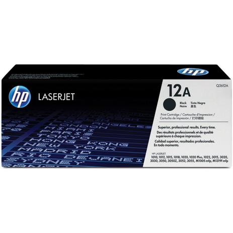 Toner hp q2612ab 12a preto laserjet 1018 1020 1022 m1005 m1319 mfp Menor preço em Toner hp q2612ab 12a preto laserjet 1018 1020 1022 m1005 m1319 mfp
