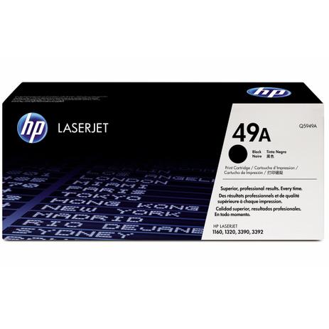 Toner hp q5949ab 49a preto laserjet 1160 1320 3390 3392 Menor preço em Toner hp q5949ab 49a preto laserjet 1160 1320 3390 3392