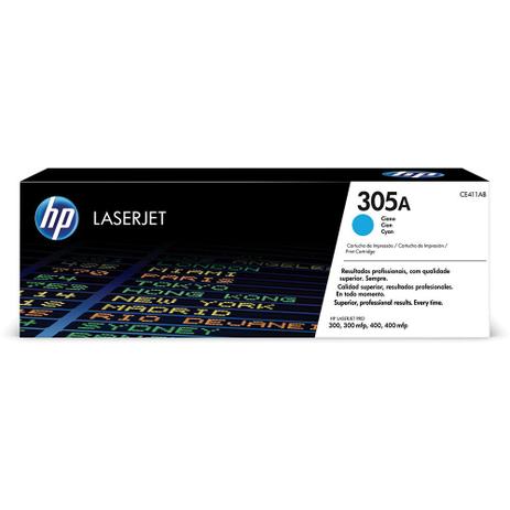 Toner Laserjet CE411AB HP 305A Ciano M451dw / M457dn / M475dw Menor preço em Toner Laserjet CE411AB HP 305A Ciano M451dw / M457dn / M475dw