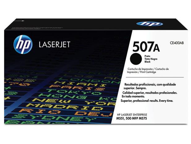 Toner Laserjet Color HP Suprimentos CE400AB HP 507A Preto M551DN / M551N / M575F Menor preço em Toner Laserjet Color HP Suprimentos CE400AB HP 507A Preto M551DN / M551N / M575F