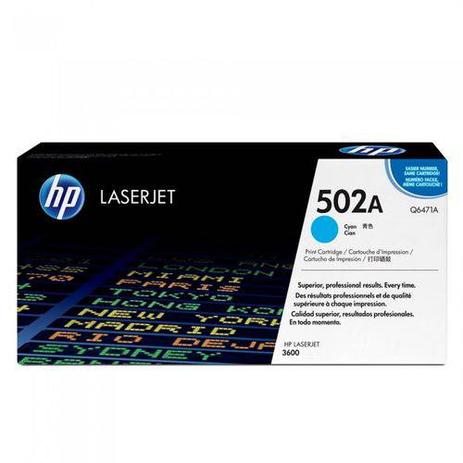 Toner Original Hp Q6471a 502a Cyan Hp Laserjet Color 3600 3600dn 4k Menor preço em Toner Original Hp Q6471a 502a Cyan Hp Laserjet Color 3600 3600dn 4k