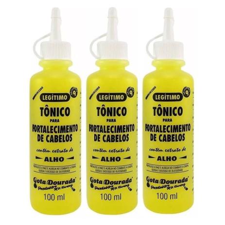 Tonico Capilar Gota Dourada Fortalecimento Alho 100ml kit 03 é ruim? Tonico Capilar Gota Dourada Fortalecimento Alho 100ml kit 03 é boa?