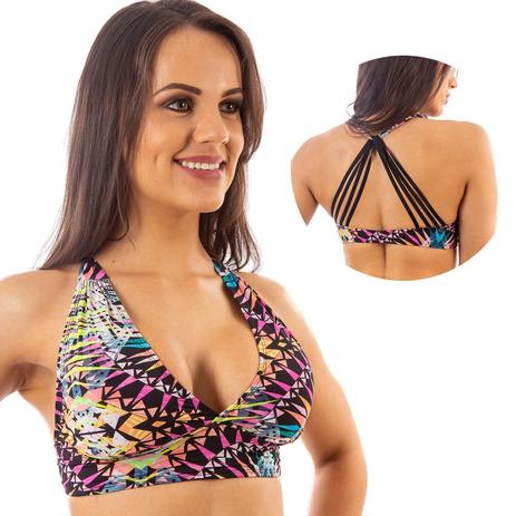 Top Flex Íon Fitness com Tiras Estampado é boa?