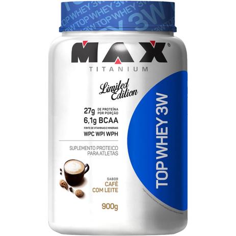 Top whey 3w 900g cafe leite - max titanium é boa?