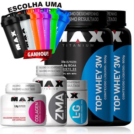 Top Whey 3w + Glutamina + Zma + Colagen + Coq - Max Titanium é boa?