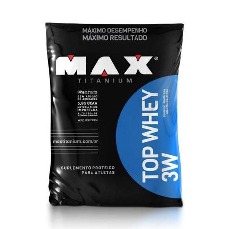 Top Whey 3w Refil (1,8kg) - Max Titanium Menor preço em Top Whey 3w Refil (1,8kg) - Max Titanium