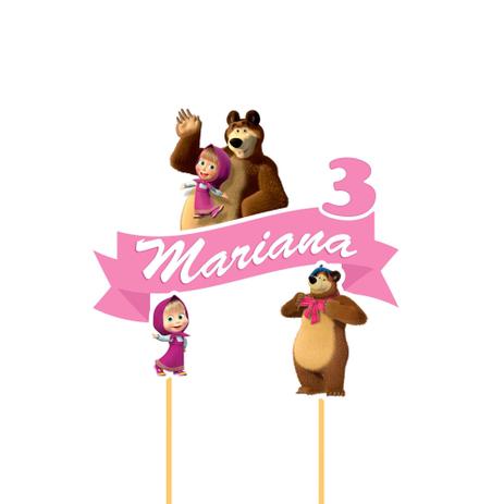 Topo de Bolo Personalizado Masha e o Urso - Aluá festas é boa?