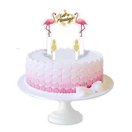 Topper para Bolo Flamingo - Aluá festas é boa?