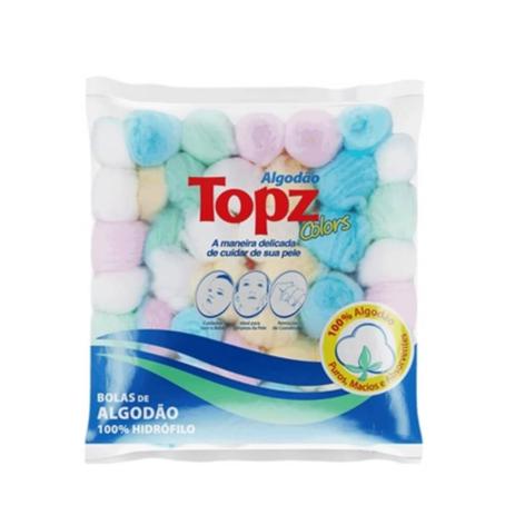 Topz Algodão Bolinha Colorido 90g Menor preço em Topz Algodão Bolinha Colorido 90g