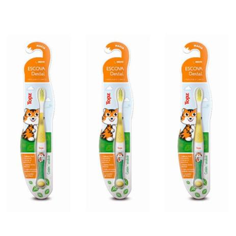 Topz Baby Escova Dental Infantil (Kit C/03) Menor preço em Topz Baby Escova Dental Infantil (Kit C/03)