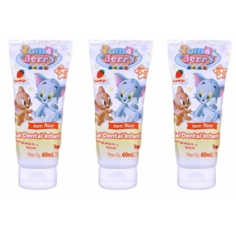 Topz Tom Jerry Creme Dental S/ Flúor 70g (Kit C/03) Menor preço em Topz Tom Jerry Creme Dental S/ Flúor 70g (Kit C/03)