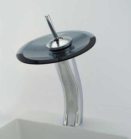 Torneira cascata alta de vidro fume misturador monocomando de banheiro - Water é boa?
